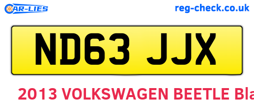 ND63JJX are the vehicle registration plates.