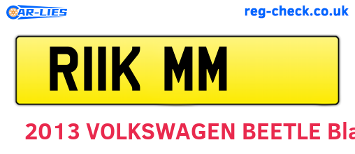 R11KMM are the vehicle registration plates.