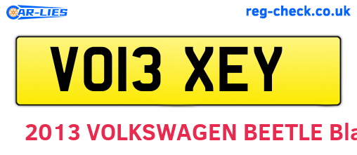 VO13XEY are the vehicle registration plates.