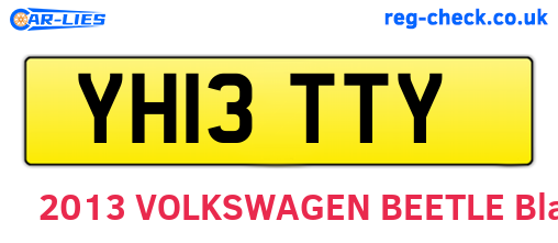 YH13TTY are the vehicle registration plates.