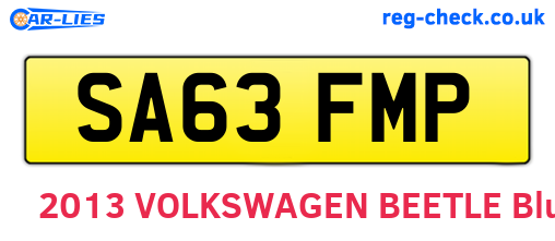 SA63FMP are the vehicle registration plates.