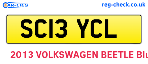 SC13YCL are the vehicle registration plates.