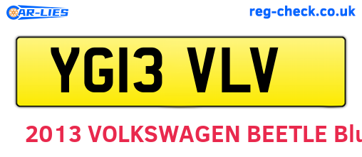 YG13VLV are the vehicle registration plates.