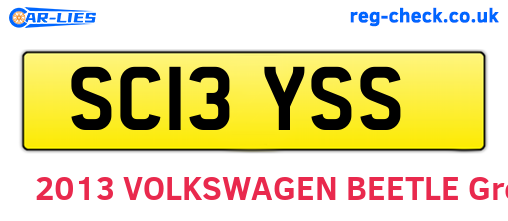 SC13YSS are the vehicle registration plates.