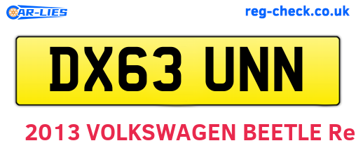 DX63UNN are the vehicle registration plates.