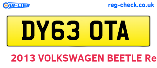 DY63OTA are the vehicle registration plates.