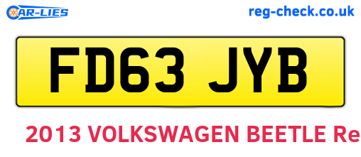 FD63JYB are the vehicle registration plates.