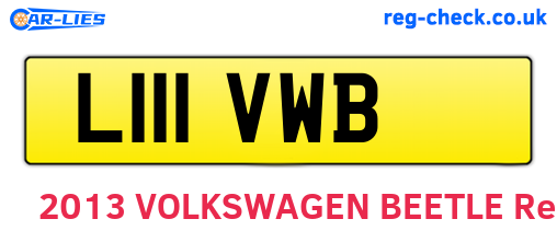L111VWB are the vehicle registration plates.