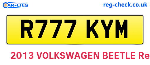 R777KYM are the vehicle registration plates.