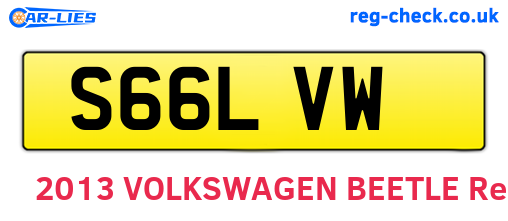 S66LVW are the vehicle registration plates.