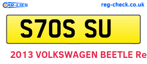 S70SSU are the vehicle registration plates.