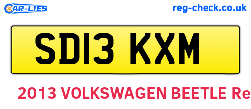 SD13KXM are the vehicle registration plates.