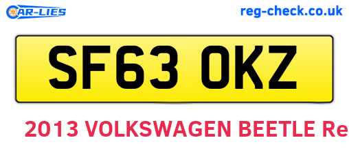 SF63OKZ are the vehicle registration plates.