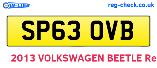 SP63OVB are the vehicle registration plates.