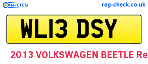 WL13DSY are the vehicle registration plates.