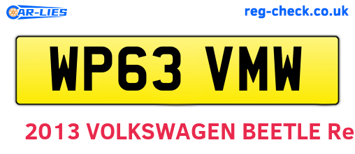 WP63VMW are the vehicle registration plates.