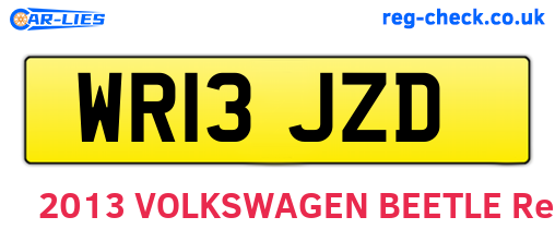 WR13JZD are the vehicle registration plates.