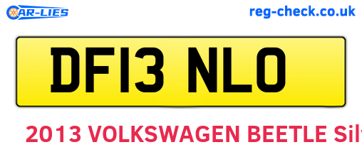 DF13NLO are the vehicle registration plates.