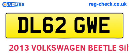 DL62GWE are the vehicle registration plates.
