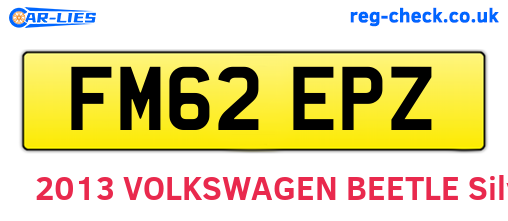 FM62EPZ are the vehicle registration plates.