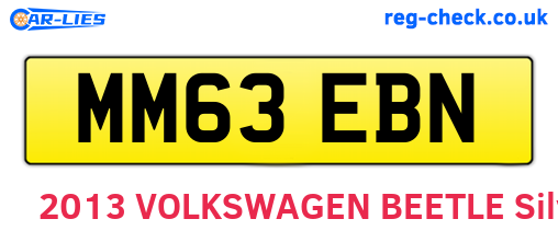 MM63EBN are the vehicle registration plates.