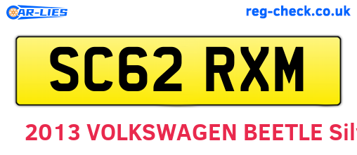 SC62RXM are the vehicle registration plates.