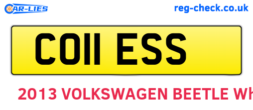 CO11ESS are the vehicle registration plates.