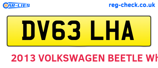 DV63LHA are the vehicle registration plates.