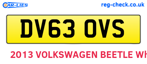 DV63OVS are the vehicle registration plates.