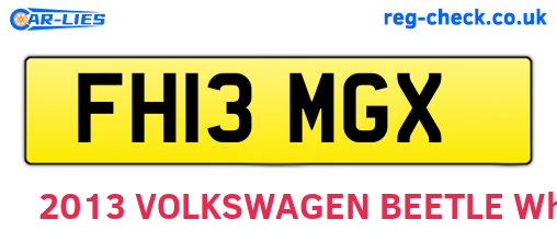 FH13MGX are the vehicle registration plates.