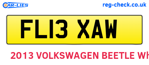 FL13XAW are the vehicle registration plates.