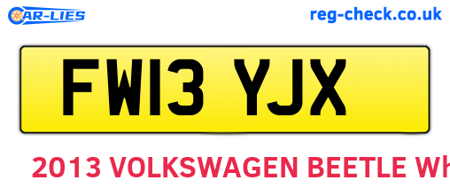 FW13YJX are the vehicle registration plates.