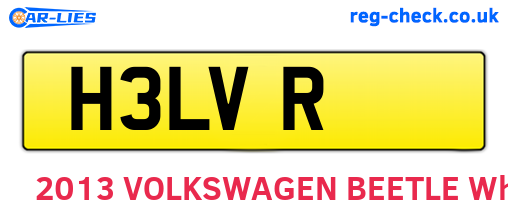 H3LVR are the vehicle registration plates.