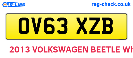 OV63XZB are the vehicle registration plates.
