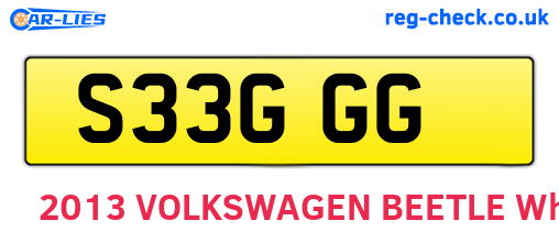 S33GGG are the vehicle registration plates.