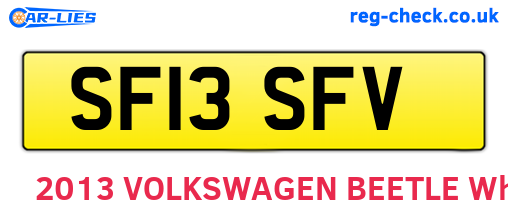 SF13SFV are the vehicle registration plates.