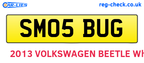 SM05BUG are the vehicle registration plates.