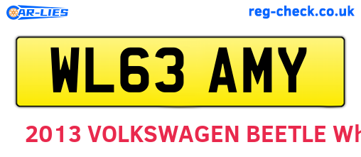 WL63AMY are the vehicle registration plates.