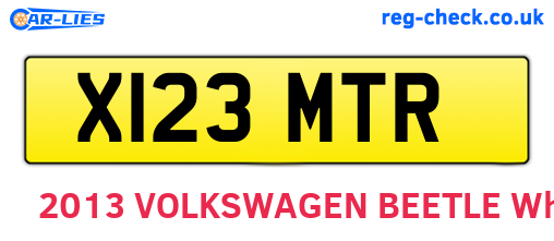 X123MTR are the vehicle registration plates.
