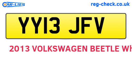 YY13JFV are the vehicle registration plates.