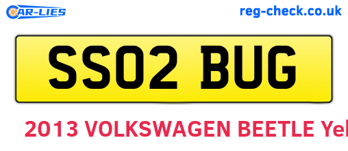 SS02BUG are the vehicle registration plates.