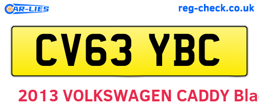 CV63YBC are the vehicle registration plates.