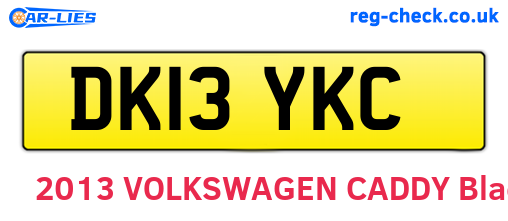 DK13YKC are the vehicle registration plates.