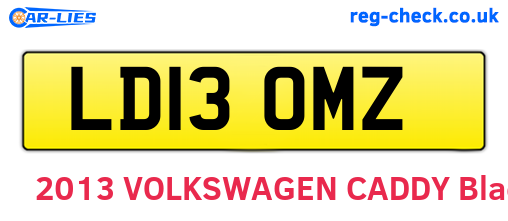 LD13OMZ are the vehicle registration plates.