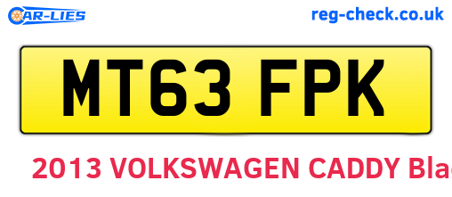 MT63FPK are the vehicle registration plates.