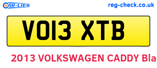 VO13XTB are the vehicle registration plates.