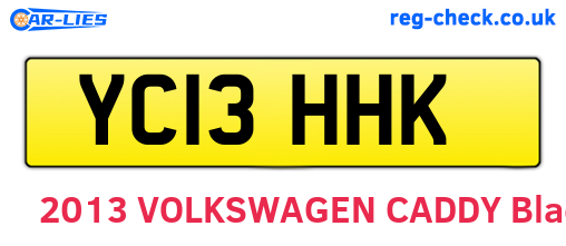 YC13HHK are the vehicle registration plates.