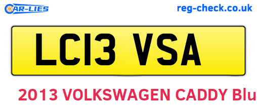 LC13VSA are the vehicle registration plates.