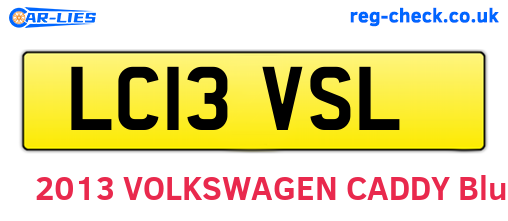 LC13VSL are the vehicle registration plates.