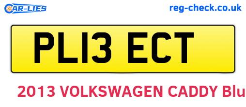 PL13ECT are the vehicle registration plates.